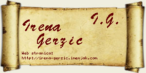 Irena Gerzić vizit kartica